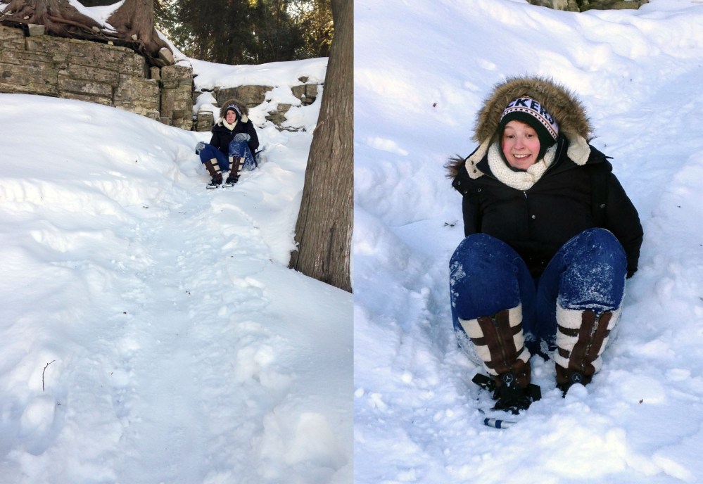 Navigating trail to the shoreline at Door Bluff Highlands County Park